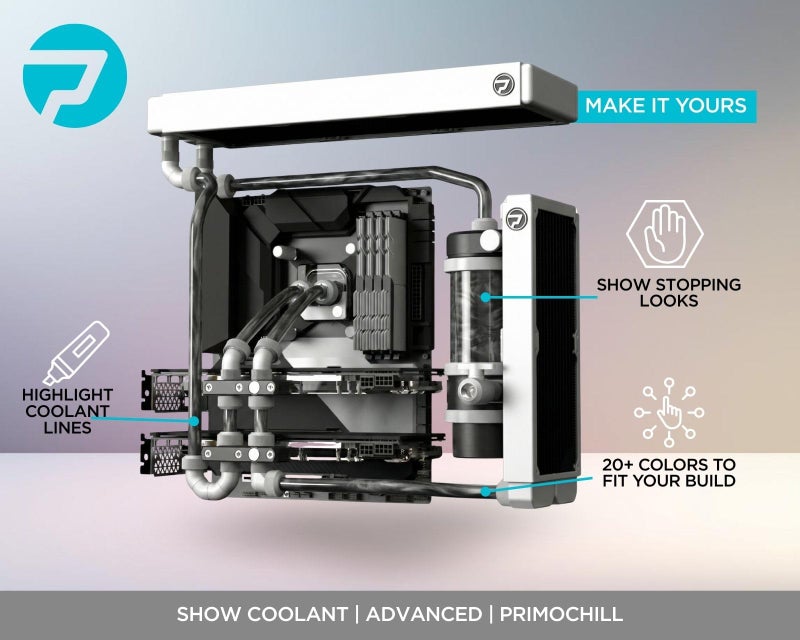 PrimoChill Vue - Computer WaterCooling Coolant, Visual Flow, Solid/Non-Transparent, Full Protection, PrimoPrep Included, Proudly Made in The USA (32oz/.9L) - Gray - Image 3